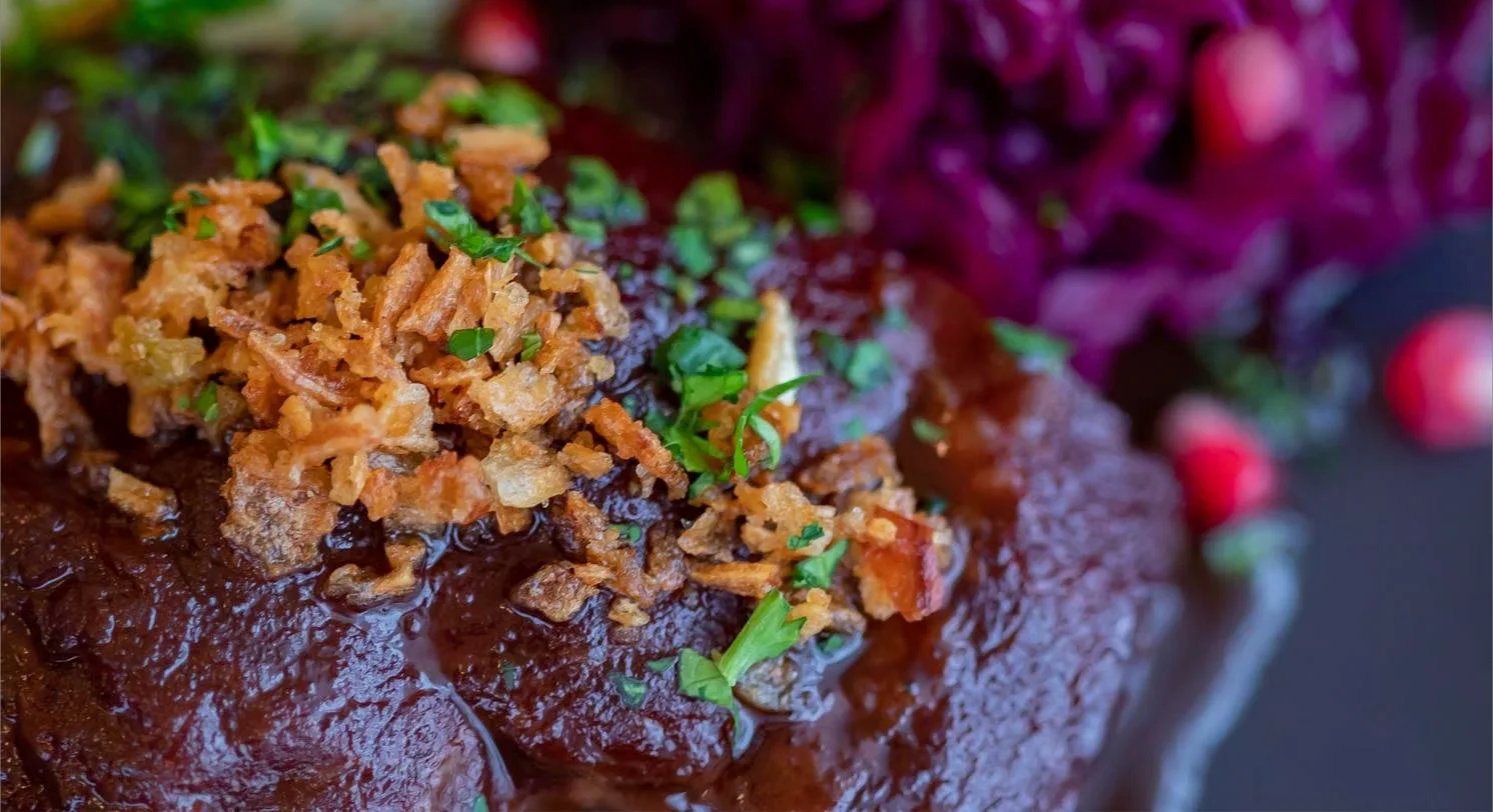 Rehpfeffer mit Rotkraut